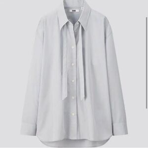 Uniqlo Oversize Shirt with Bow Tie